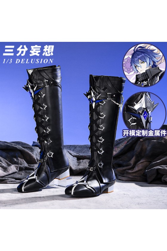 1/3 Delusion Genshin Impact Flins Black Short and Long Cosplay Boots